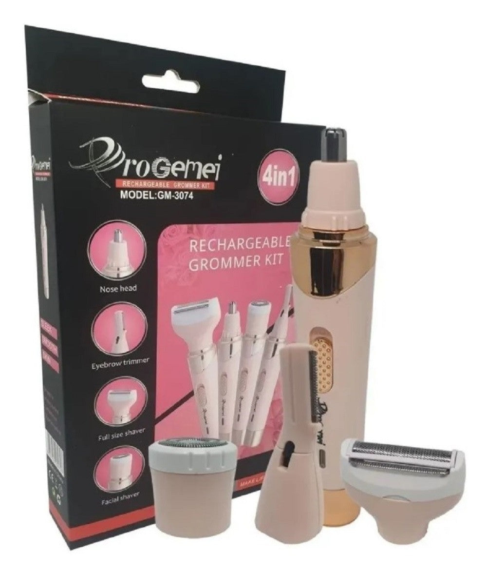Depiladora Facial Corporal 4 En 1 Recargable